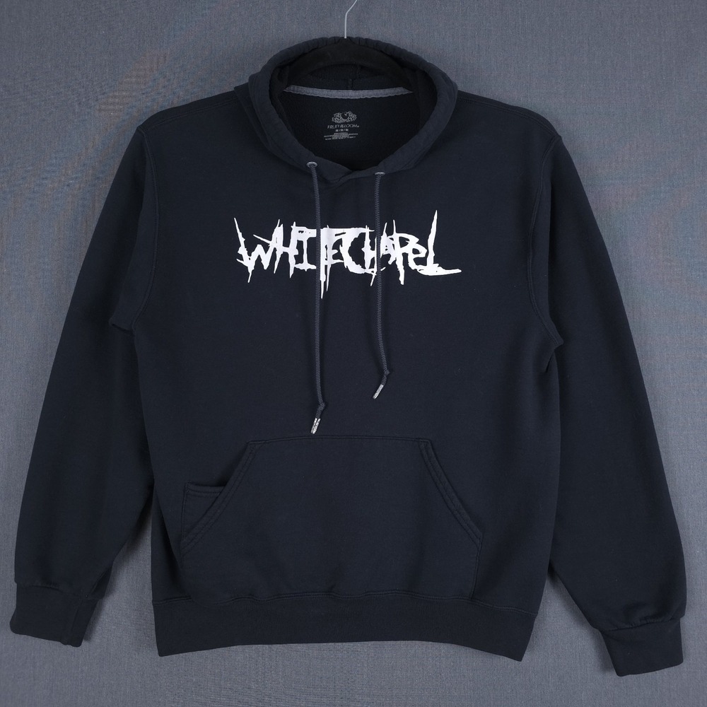 Whitechapel Metal Band Hoodie Size Medium‎ Faded Black Lightweight Pullover